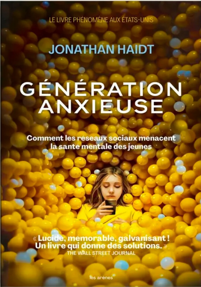 Couverture du livre Génération anxieuse de Jonathan Haidt